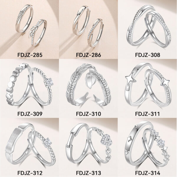 Original Design High Sense S925 Silver Couple Ring - Image 3