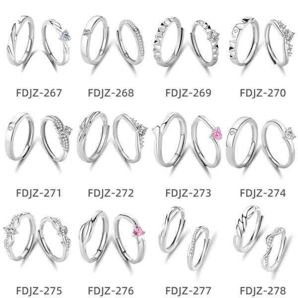 Original Design High Sense S925 Silver Couple Ring - Image 5
